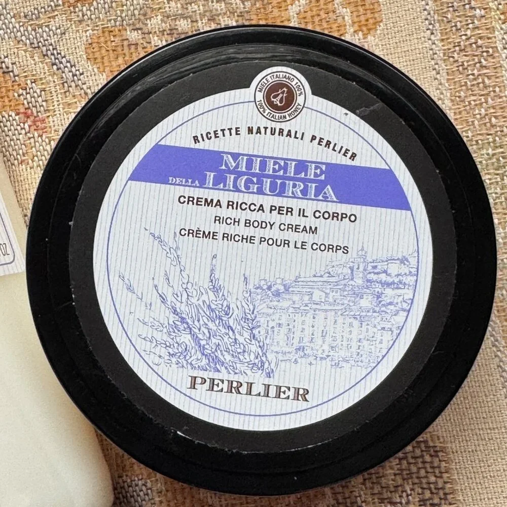 Perlier Miele Liguria Rich Body‎ Cream 6.7 oz & Bath Cream 8.4 oz NEW & SEALED